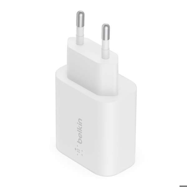 Väggladdare - Belkin - 25W PD - 1m - Vit - Nätadapter för Smartphones