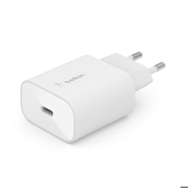 Väggladdare - Belkin - 25W PD - 1m - Vit - Nätadapter för Smartphones