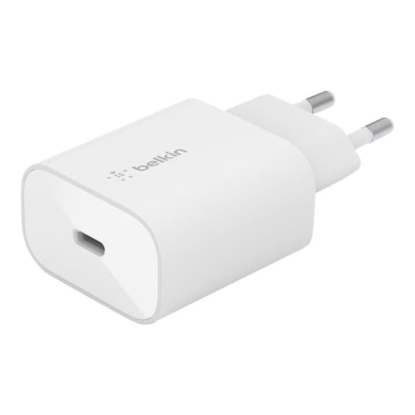 Väggladdare - Belkin - 25W PD - 1m - Vit - Nätadapter för Smartphones Vit