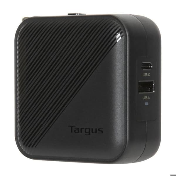 Targus APA803GL, inomhus, AC, Svart TARGUS 65W GAN LADDARE ADAPTER LADDARE - MULTI PORT - MED READAPTER är en