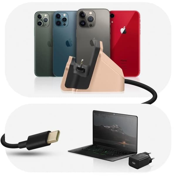 Laddningsdocka iPhone Quick Charge Rose Gold
