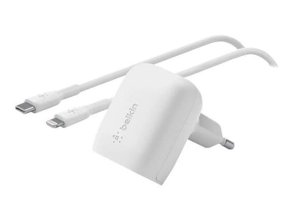 Laddare - Belkin - 20W - USB-C - Snabbladdning - Vit - Adapter för smartphones