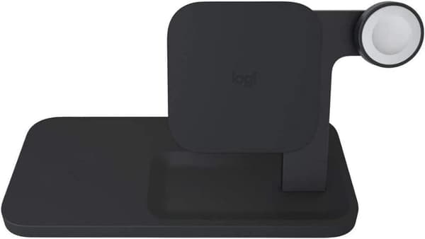 Logitechin 3-IN-1-TELAKKA puhelimille, iPhonelle, AirPodeille, Apple Watchille