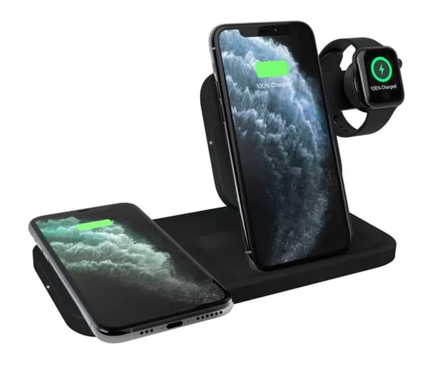 Logitechin 3-IN-1-TELAKKA puhelimille, iPhonelle, AirPodeille, Apple Watchille
