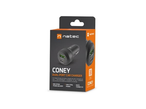 Natec Biloplader Coney PD3.0 48W QC3.0