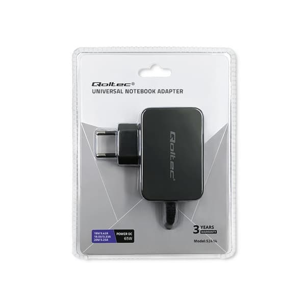 Qoltec 51027 oplader | 65W | 5-20,3V | 2-3,25A | USB type C | PD