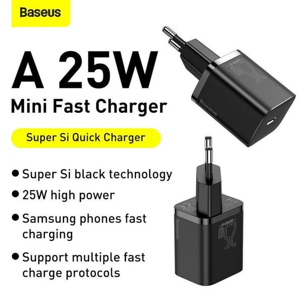 Baseus TZCCSUP-L01 oplader til mobilenheder Sort indendørs