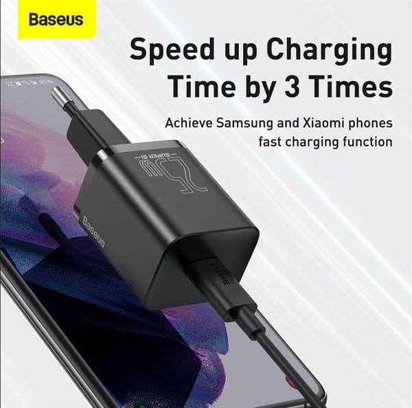 Baseus TZCCSUP-L01 oplader til mobilenheder Sort indendørs