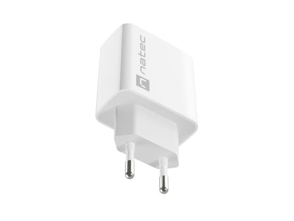 NATEC USB OPLADER RIBERA USB-C 20W PD HVID