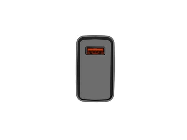 NATEC USB OPLADER RIBERA 18W USB-A SORT
