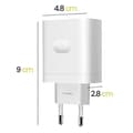 Miniatyrbild 4 av 4: Oppo USB SuperVOOC 33W Laddare med USB till USB-C-kabel Vit