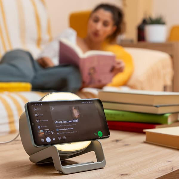 Laddare för trådlös högtalare med LED-lampor Souwis InnovaGoods