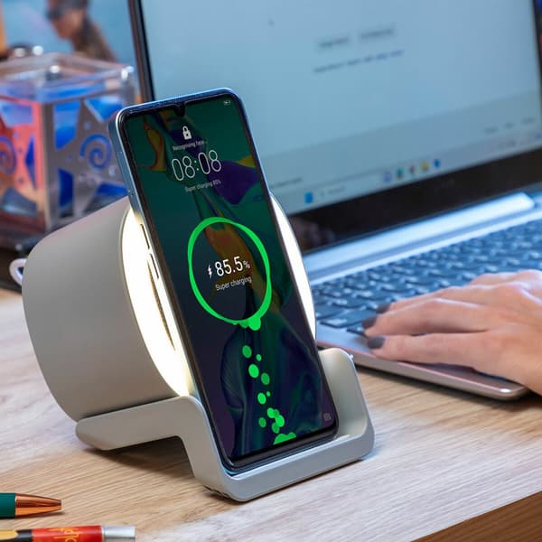 Laddare för trådlös högtalare med LED-lampor Souwis InnovaGoods
