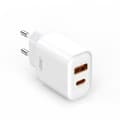 Miniatyrbild 2 av 2: XO USB-Laddare med  1x USB 1x USB-C PD QC3.0 20W & MicroUSB-kabel