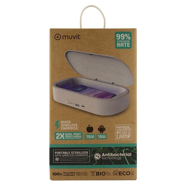 Muvit Mobile Sterilizer Wireless Charging Usb And Type C Vit