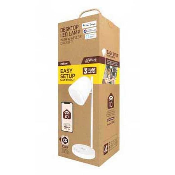 Muvit Io Ljuslägen Led-lampa Med Trådlös Laddare Easy Setup Wi-fi 3 Silver