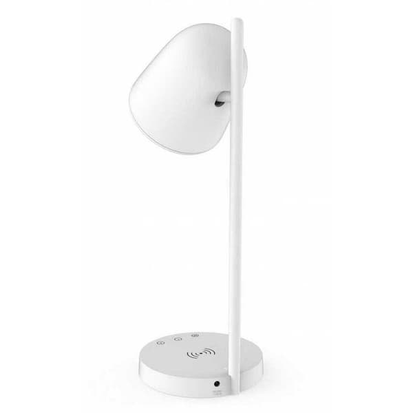 Muvit Io Ljuslägen Led-lampa Med Trådlös Laddare Easy Setup Wi-fi 3 Silver