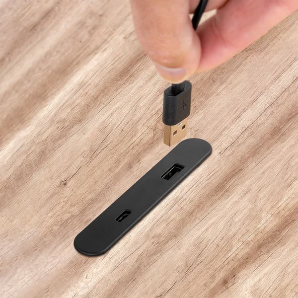 Emuca Oplader Usb A+c Linky 81x12 Mm Søvfarvet