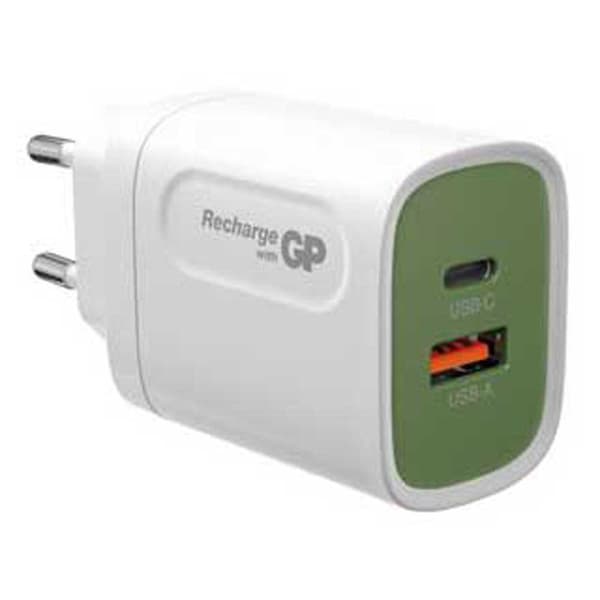 Gp Batteries Usb-a/usb-c Oplader 150gp20wpd 20w Hvid Hvid