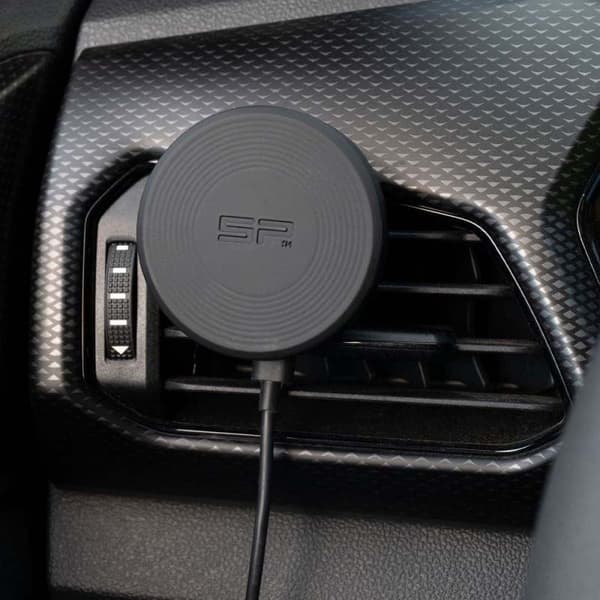 Sp Connect Magnetisk Trådlös Laddare Vent Mount Spc+ Silver