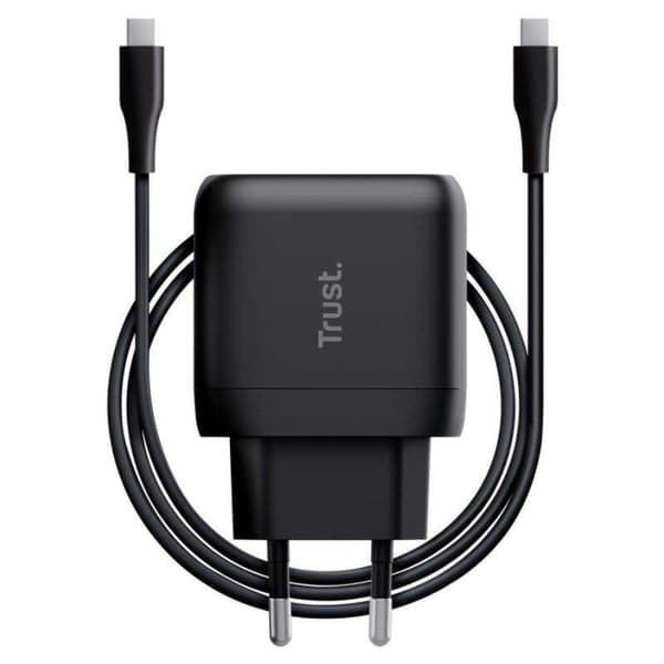 Trust Usb-c Vægoplader 24816 54w Søvfarvet Sort