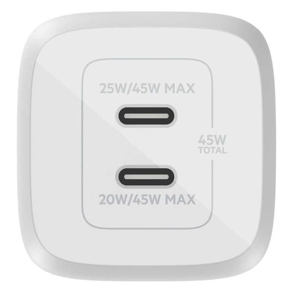 Belkin Usb-c Oplader Wch011vfwh 45w Transparent,Hvid