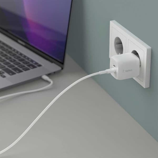 Belkin Usb-c Oplader Wch011vfwh 45w Transparent,Hvid