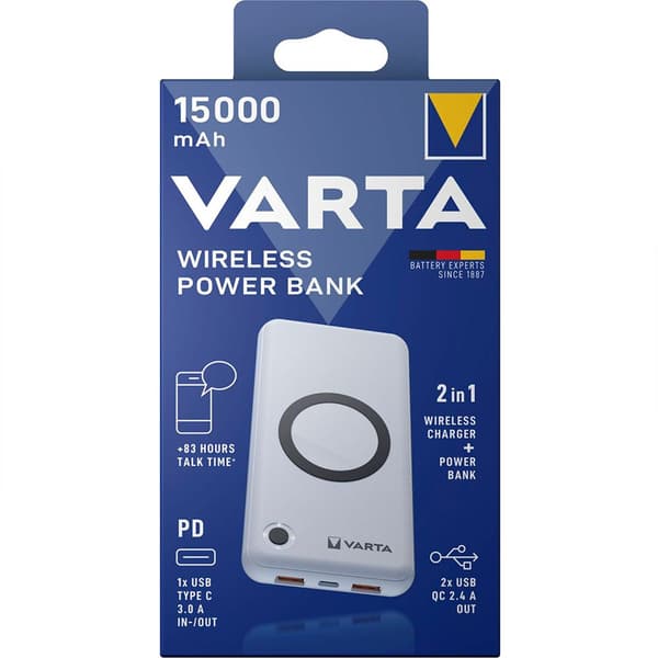 Varta Trådløs Oplader Type 57908 15000 Jeg Hvid
