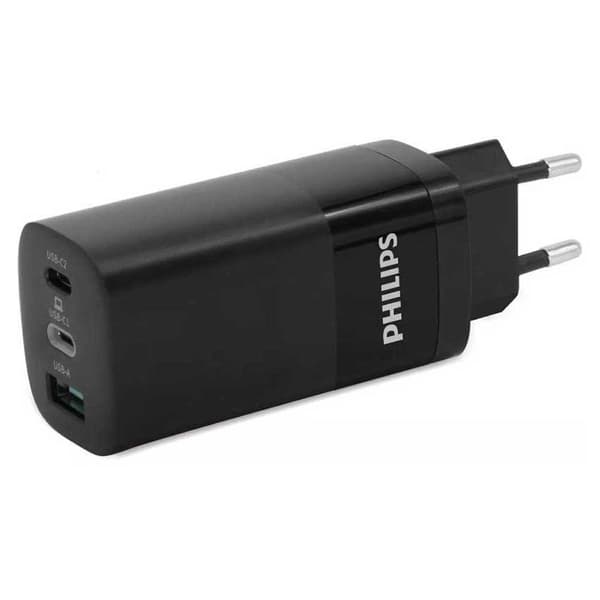 Philips Usb-c Och Usb-c Väggladdare Dlp2681 65w Silver
