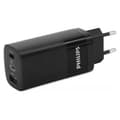 Miniatyrbild 1 av 4: Philips Usb-c Och Usb-c Väggladdare Dlp2681 65w Silver