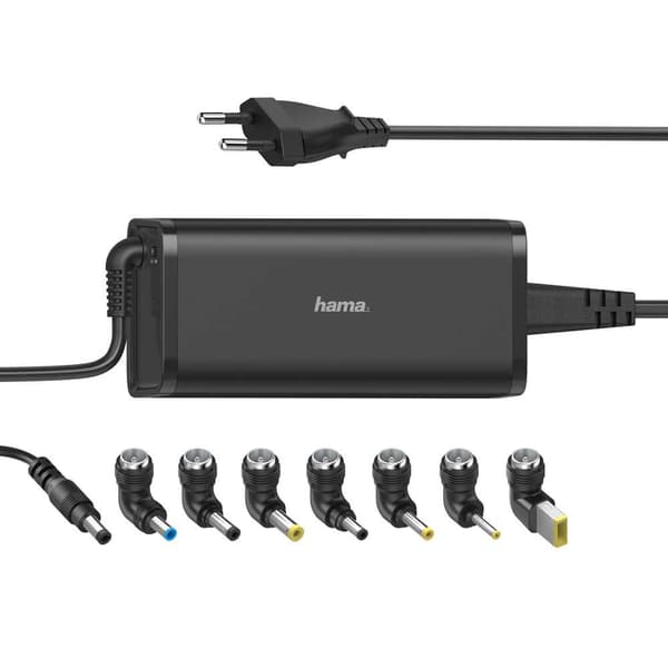 Hama Adaptrar 8 15-19v/90w Bärbar Dator Laddare Silver Svart