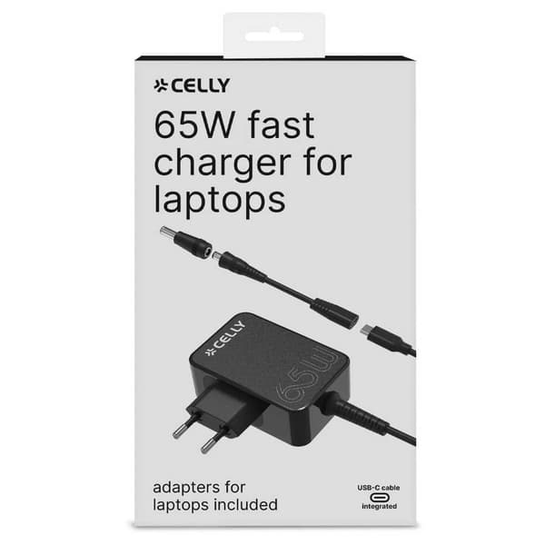 Celly Laptop Oplader Tctips65wbk 65w Søvfarvet