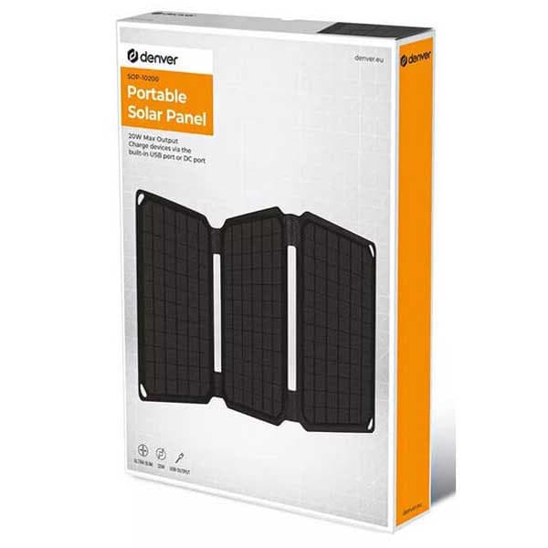 Denver Sol Laddare Solar Sop-10200 Svart