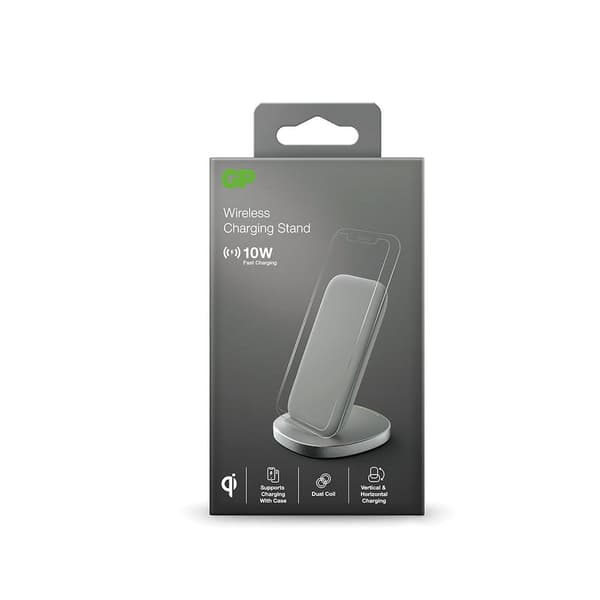 Gp Batteries Wireless Charging Stand 10w Micro Usb Grå