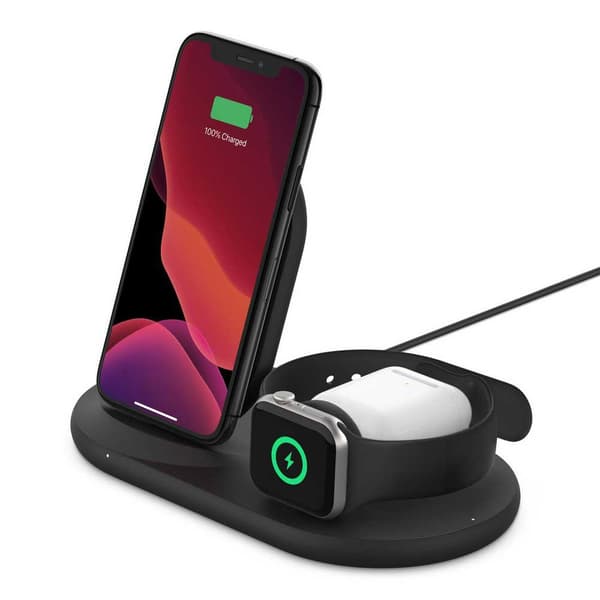 Belkin 3 In 1 Wireless Pad/stand/apple Watch Musta