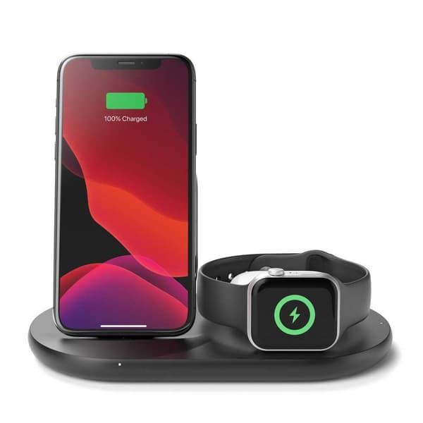 Belkin 3 In 1 Wireless Pad/stand/apple Watch Musta