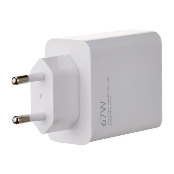 Snabbladdare - Xiaomi - MDY-12-ES - 67W - USB-A och USB-C - 1 m vit kabel