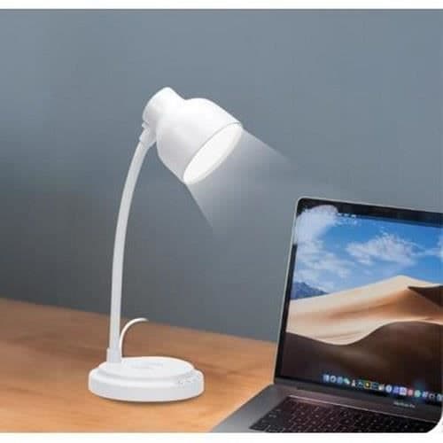 15W induktionsladdare + högtalare + lampa Vit Bigben