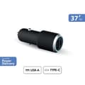 Miniatyrbild 3 av 3: Bil8614 - Force Power Lite - Dubbel Laddare 37W - USB C 25W - USB A 12W - Snabbladdning