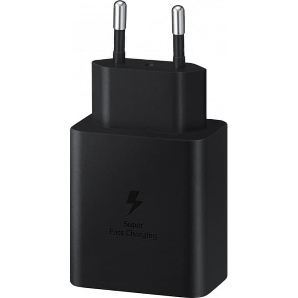 Samsung 45 W hurtigoplader, med USBCkabel, sort.