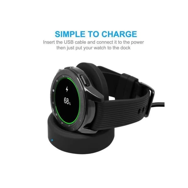 Laddare för Samsung Galaxy Watch 42mm 46mm SM-R800 R810 R815 Portabelt laddningsställ med kabel