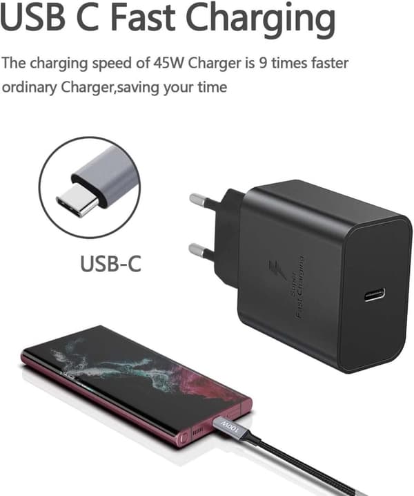 Snabbladdare 45W för Samsung USB-C