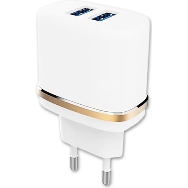 Sektorladdare för Samsung Galaxy A12 Nacho extremt kraftfull och snabb 2X USB 5V - 2.1A + 1A i full säkerhet