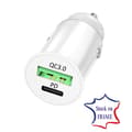 Miniatyrbild 3 av 4: Cigarettändare Billaddare för Allview E3 Jump USB till USB Typ C Snabbladdning 30W PD &amp; QC 3.0 - 2 portar