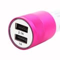 Miniatyrbild 3 av 4: Rosa USB cigarettändare laddare Dubbla portar Ultrasnabb USB X2 billaddare 12-24V för Motorola Razr 2022