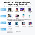 Miniatyrbild 2 av 4: AGPTEK 15W snabb trådlös laddare, Qi induktionsladdare kompatibel med iPhone, Samsung Galaxy, AirPods, Huawei Mate, Xiaomi