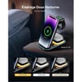 Miniatyrbild 3 av 4: AGPTEK 4 IN 1 Mag-Safe Universal Snabb trådlös Laddningsstation med Nattljusadapter för iPhone Samsung Apple Watch AirPods