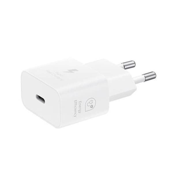 Samsung mobiltelefonladdare 25W FAST nätladdare, USB Typ C-port Vit