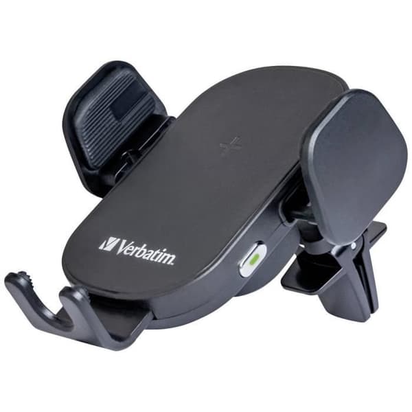 Verbatim FWC-01 Qi Snabb trådlös Billaddare USB Induktiv Laddningsstation Svart