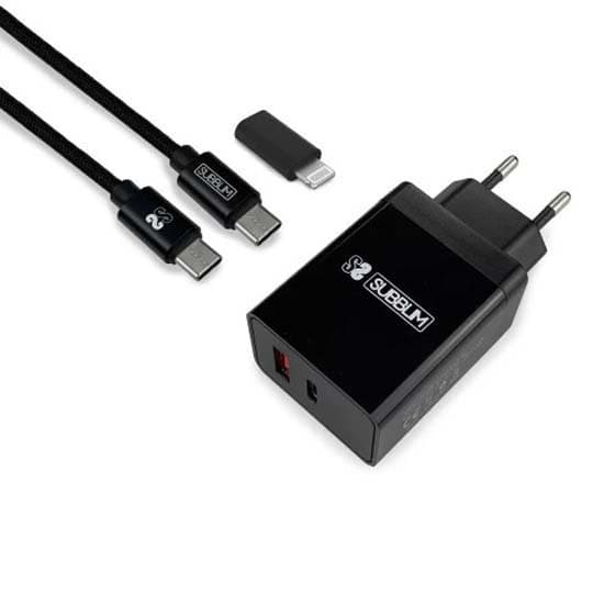 Subblim Usb-c Oplader Pd25w B Søvfarvet Sort, Grå